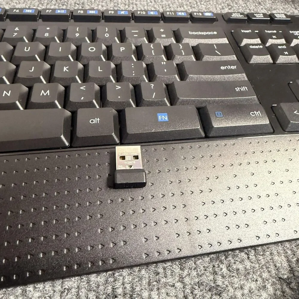 Logitech K345 Wireless Keyboard Mouse Combo 2.4GHz USB Unifying Black PC